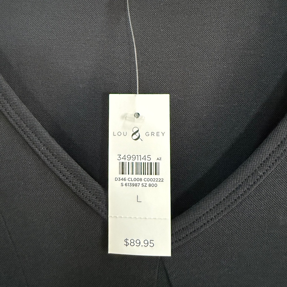 Lou & Grey Gray Sleeveless Maxi Dress Size L NWT Modal Blend *Read Fit Note* - Picture 8 of 10